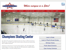 Tablet Screenshot of championsskatingcenter.com